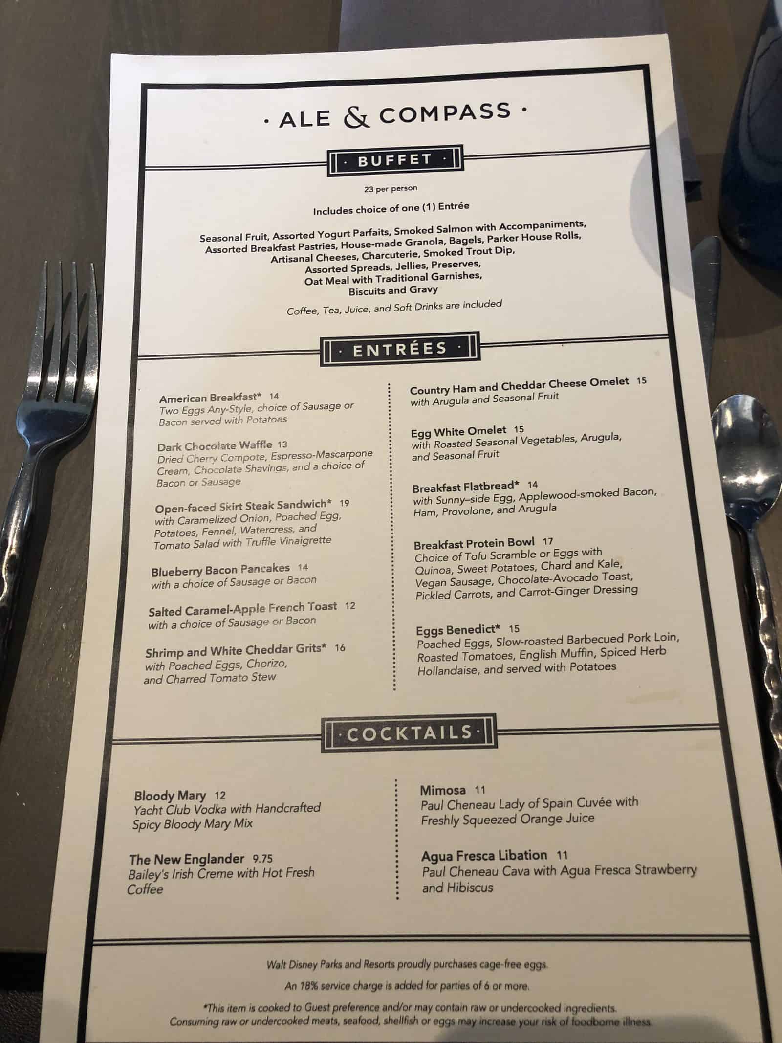 Ultimate Breakfast Review at Disney's Ale and Compass at the Yacht Club