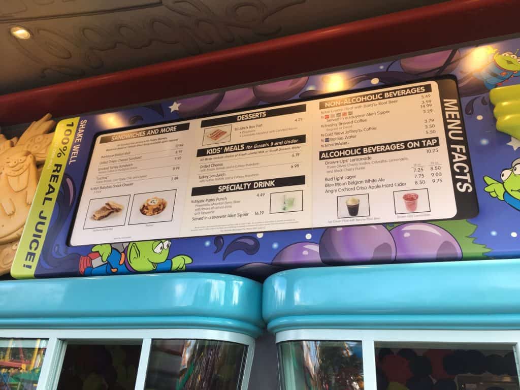 woodys lunchbox menu