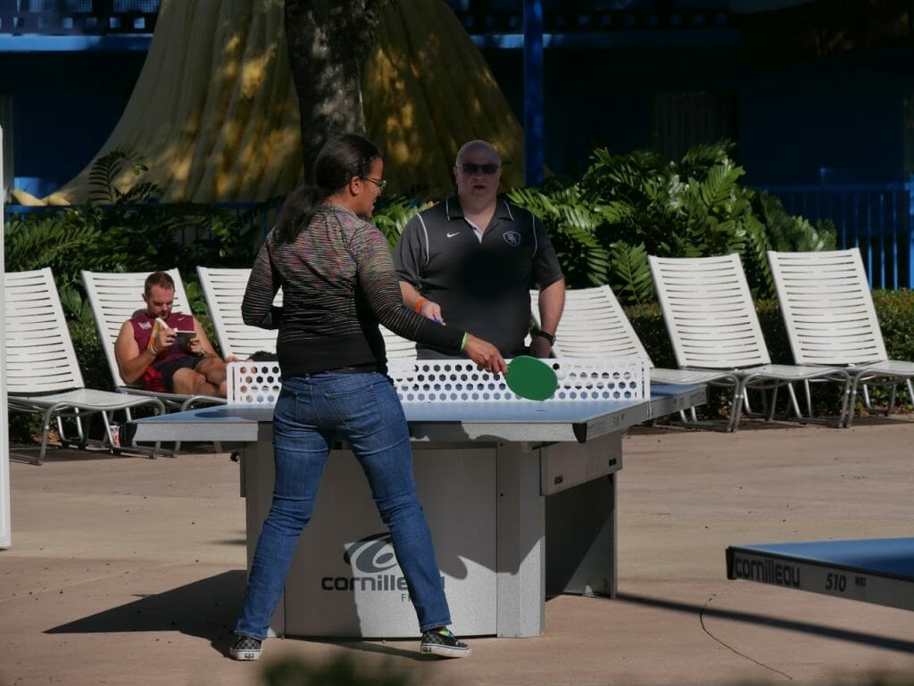 All-Star Movies resort review people playing table tennis